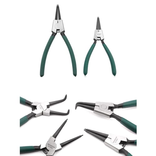 Snap Ring Pliers Pliers Set, Circlip Pliers for Holes and Shafts, Green (A-2)