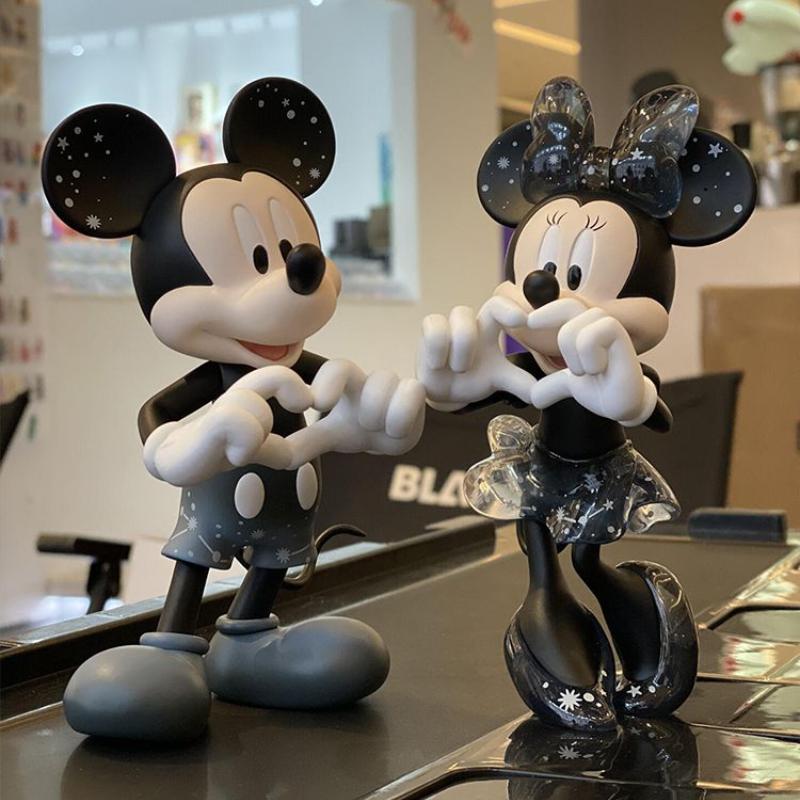 Disney Cartoon Minnie Mickey Maus Puppen Spielzeug Set Goofy Hochzeitstorte Dekoration Action Hochzeitsgeschenk