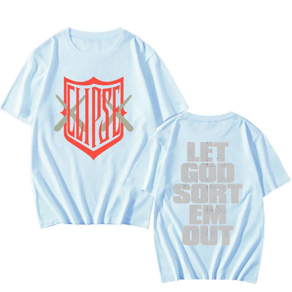 Rock Band Clipse T-shirt Album Let God Sort Em Out Tshirts Cotton Short Sleeve Male T Shirt Fashion Unisex Streetwear Men Tees
