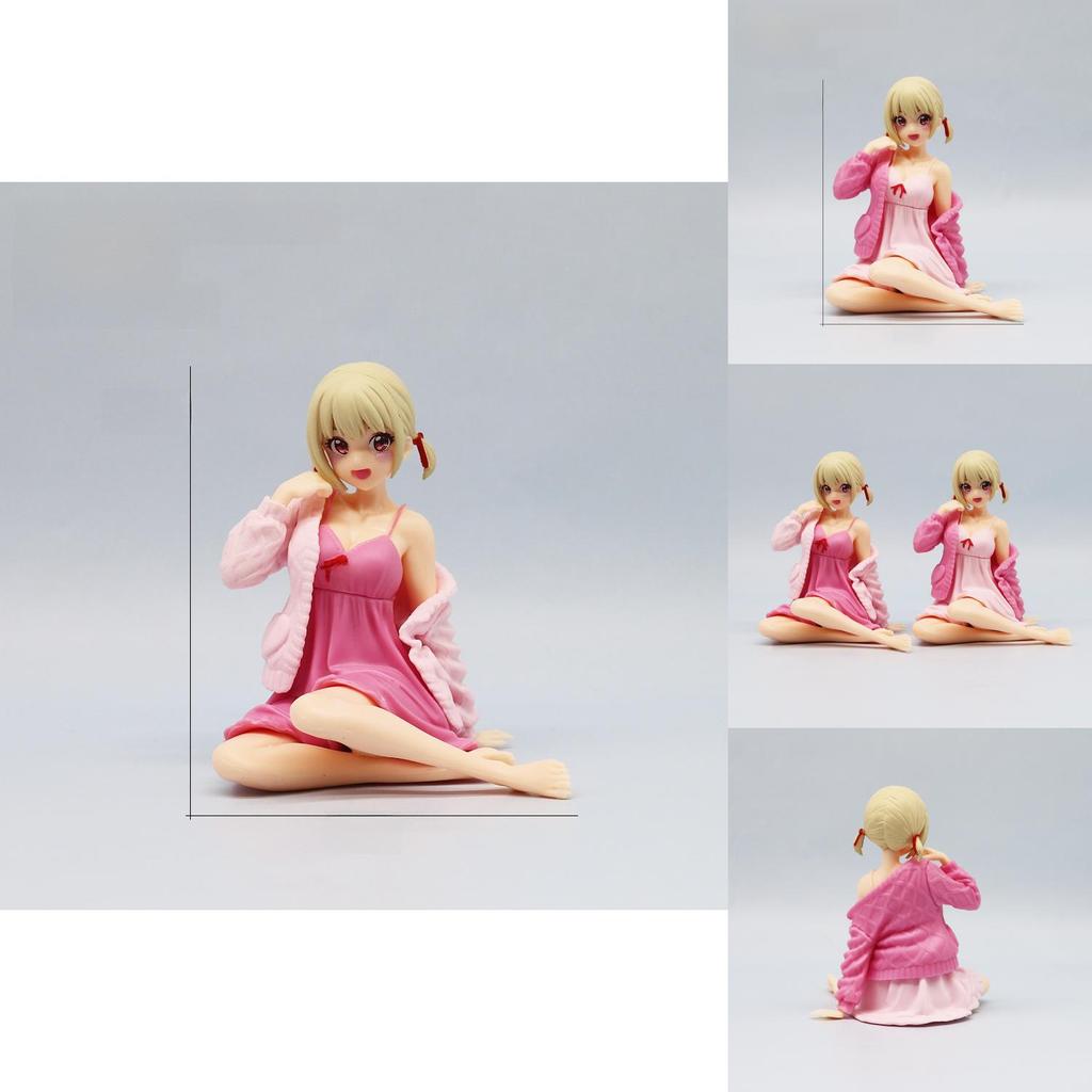 Lycoris Recoil Nishikigi Chisato Pvc Figure With Sitting Pose For Collectors And Fans