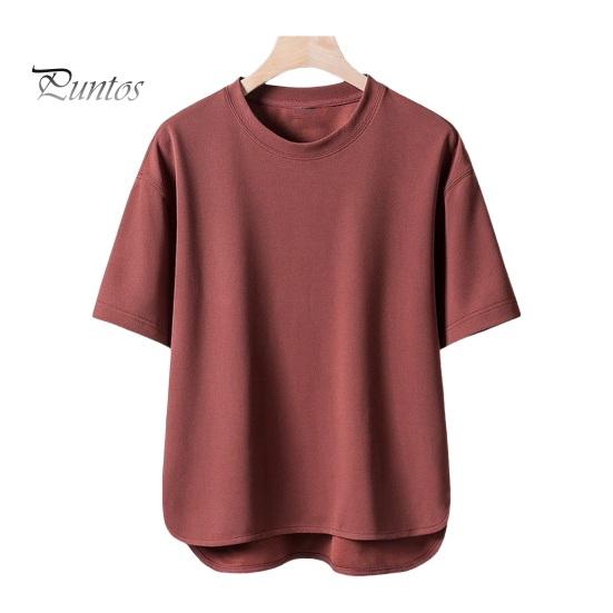 

Летний мужской топ с круглым вырезом, свободный нерегулярный разделенный подол, с короткими рукавами, сплошной цвет, тонкий пуловер, эластичный повседневный пуловер, повседневная спортивная футболка XL красный