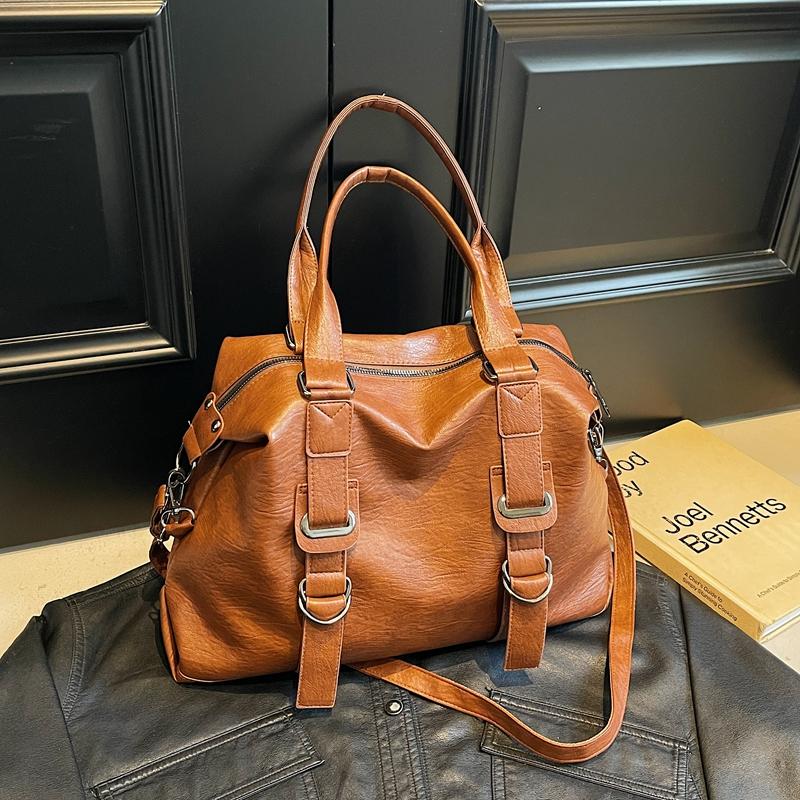 PU Leather Underarm Bag Retro Crossbody Bag with Adjustable Strap Tote Bags for Women