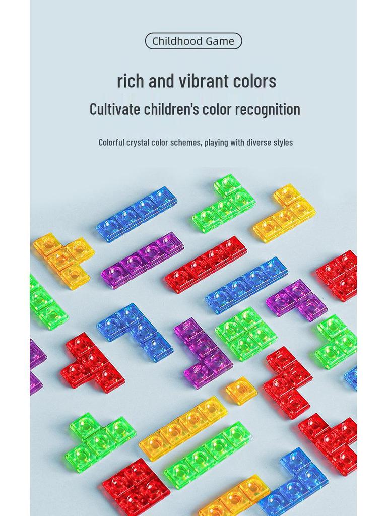 3D Tetris Crystal Puzzle Toy for Logical Thinking Training