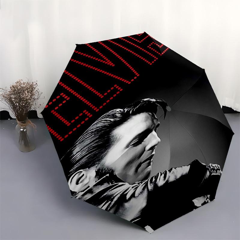 1pc ELVIS TM Automatic Open, Windproof, Compact Travel Umbrella, Gift for Birthday, Christmas, Business 93083