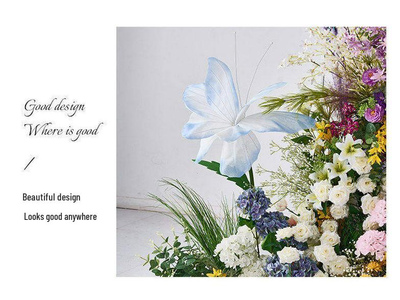 Monet Garden Purple Artificial Floral Decorations for Spring Landscaping Ornaments