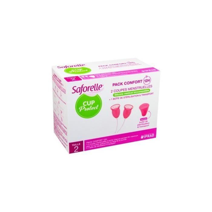 Coupe menstruelle - Saforelle - T2 - 2 unités - Silicone médical - Confort 12H