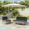 Day and Night - Day and Night Garden Chairs 3 Units with Gray Synthetic Rattan Cushions