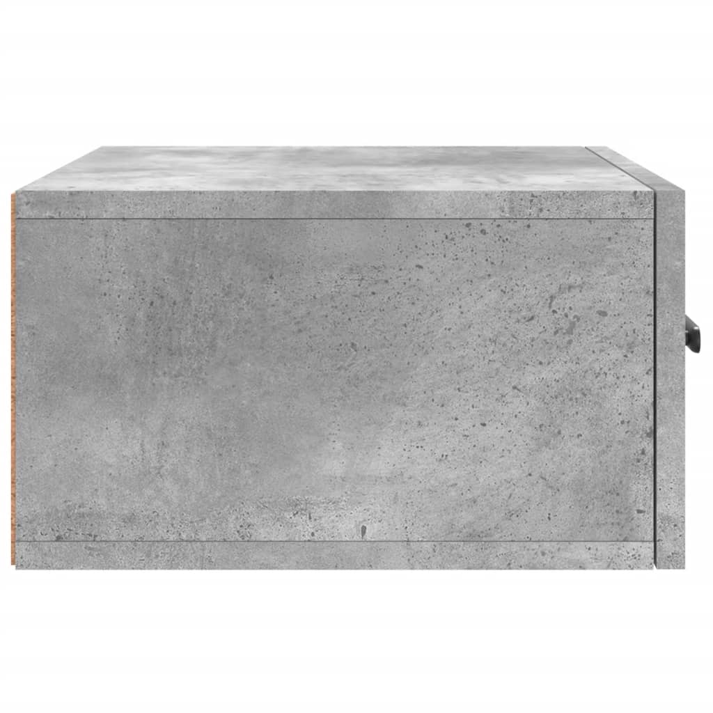 Wall Mounted Nightstand Concrete Grey 35 x 35 x 20 cm