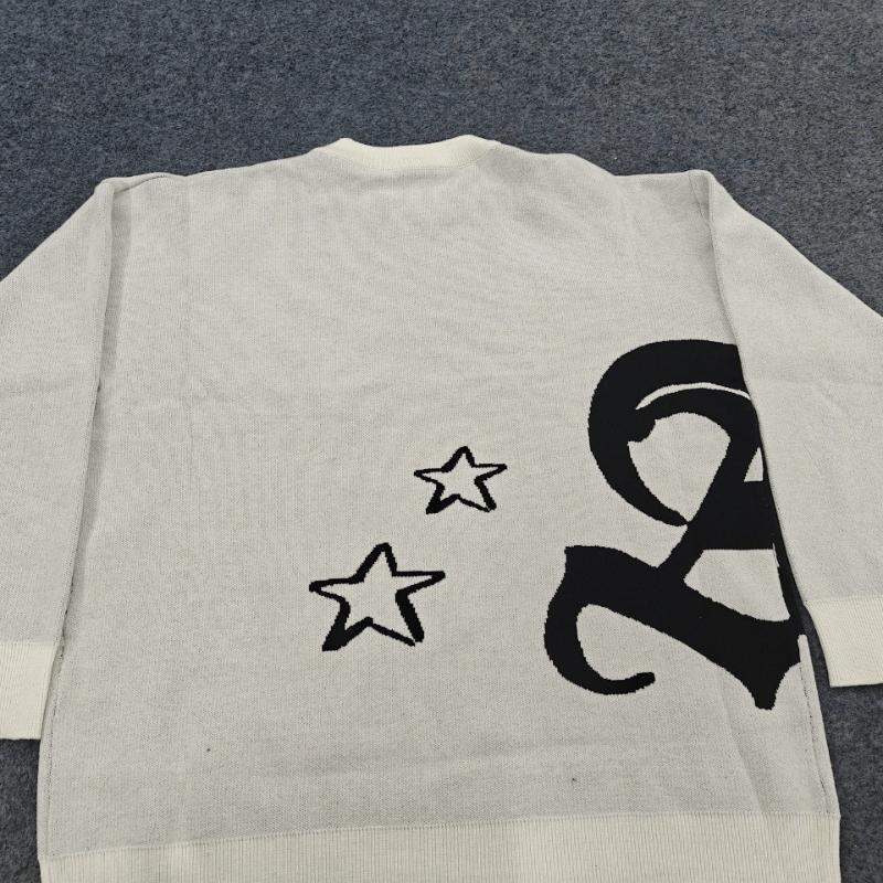 Podzimní a zimní svetr s kulatým výstřihem, volného střihu, s vyšívaným Y2K street personalizovaným vzorem pro muže a ženy