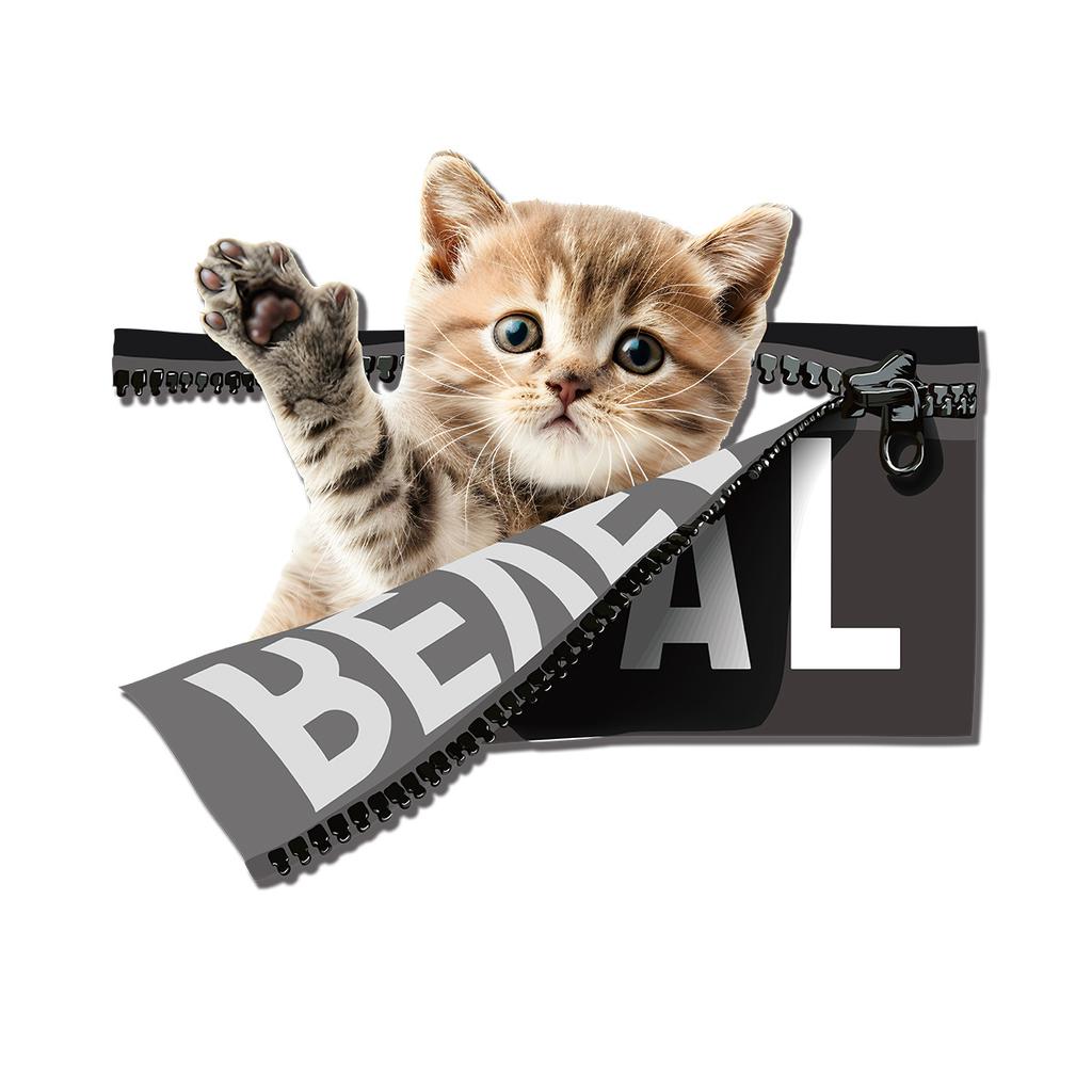 Funny Goofy Cat Toilet Seat Stickers, Creative Waterproof Removable Self-Adhesive Bathroom Decals