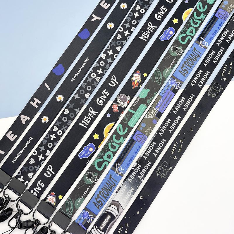 Cute Cartoon Lanyard, Creative Long Rope, Work ID Holder, Neck Strap, Keychain, Anti-lost, Durable Rope Card Accessories