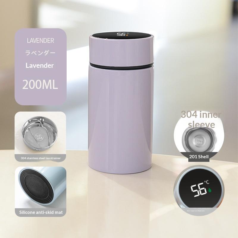 200ml Chytrá termoska na vodu Inteligentní displej teploty Nerezové vakuové lahve Termosky s filtrem