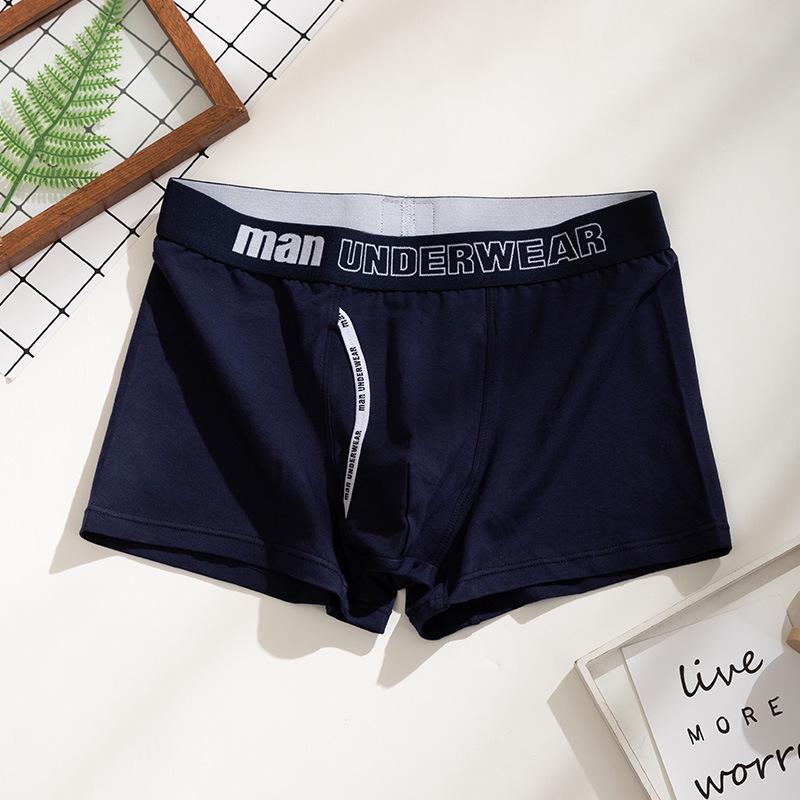 Men's Mid-Rise Pure Cotton Breathable Boxer Briefs - Youth Sports Trendy Style