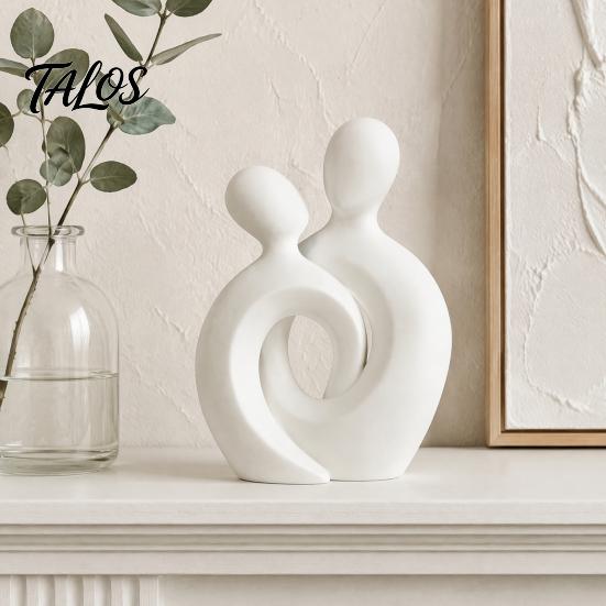 Luxury Resin Craftsmanship for Interior Decoration Abstract Couple Statue, Gold Figurine Home Decor, Modern Table Decorative Piece Housewarming
