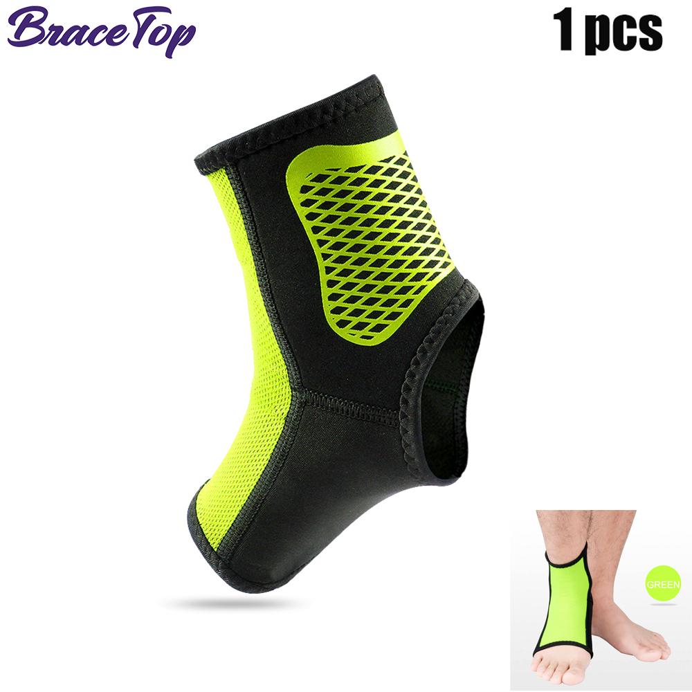 Bracetop Compression Ankle Brace Support for Football Basketball Sports Protective Gym Accessory 1 Pc