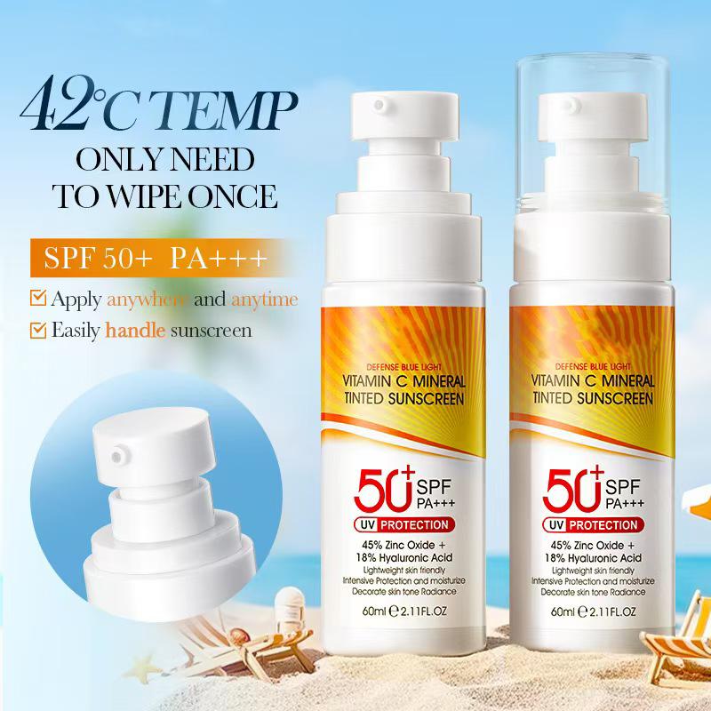 Vitamin C Tinted Sunscreen with SPF 50 | Hydrating Mineral Sunscreen With Zinc Oxide & Titanium Dioxide | Healthy Glow