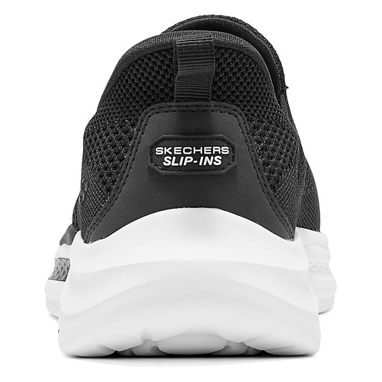 Skechers Slip-Ins Comfortable Walking Shoes Easy On And Off Lightweight Breathable Low Top Casual Shoes Men Sneaker Black White 211085-BLK
