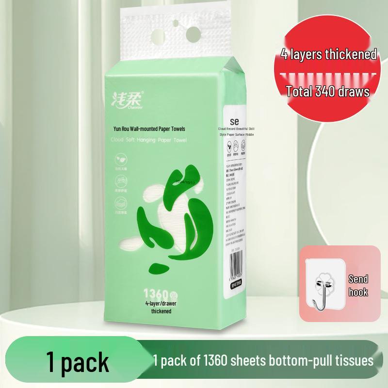 Hanging Soft Tissue Paper - Large Pull-Type Pack for Home Use