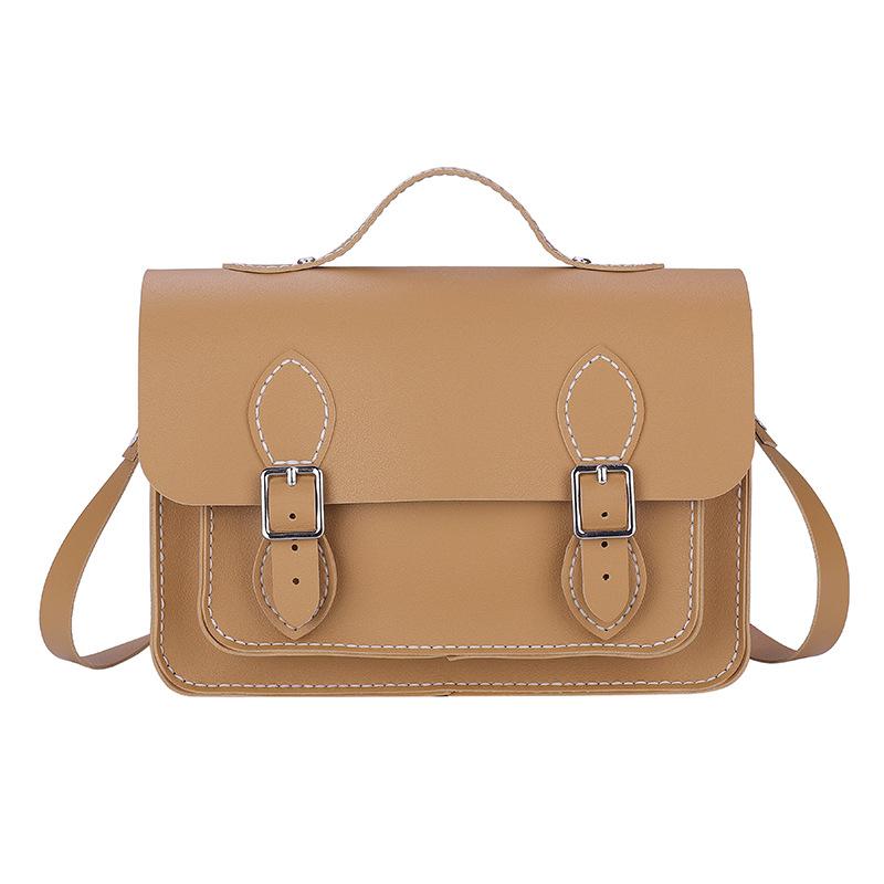 

DIY Bag Satchel Making Kit Cambridge Messenger Handbag Shoulder Bag Hand-stitched PU Leather Material Crossbody Self-made Set хаки