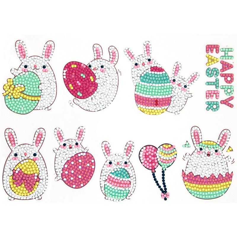 Easter Cartoon DIY Diamond Painting Stickers - Decorative Handmade Craft Kit