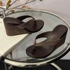 Wedges Women Slippers High Heels Clip Toe Shoes Designer Woman's Sandals Summer 2025 Flip Flops New Sandalias De Mujer