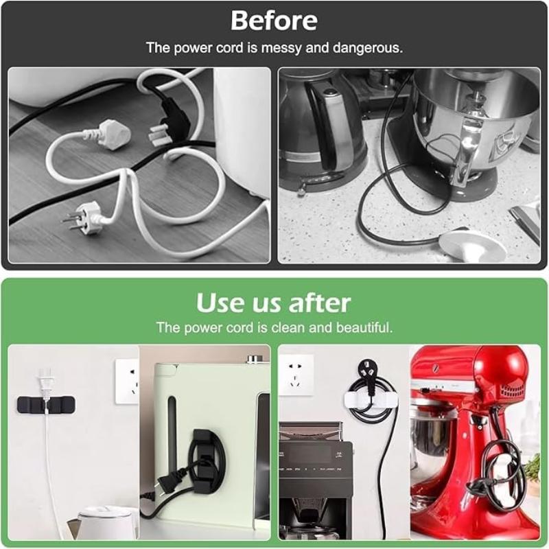 6 Pcs Kabel Wickler Küche Lagerung Draht Organizer Clip Halter Selbst Klebe Kaffeemaschine Küche Geräte Wickler Feste