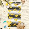1pz Asciugamano da Spiaggia ad Asciugatura Rapida - Stampa Cartone Animato Banana e Strisce, Microfibra Super Assorbente, Leggero per Spiaggia, Piscina, Campeggio,
