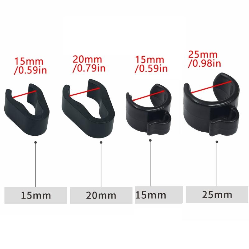 10 Units Plastic Mic Cord Holder Grips Sound Cable Clip Buckle For Arranging 15mm 20mm 25mm Round Tubes