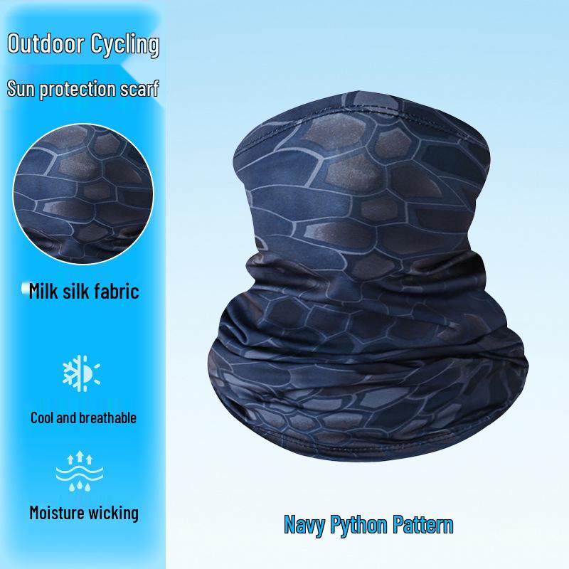 Slim Camouflage Neck Gaiter & Face Mask: Unisex, Dustproof, Breathable Ice Silk