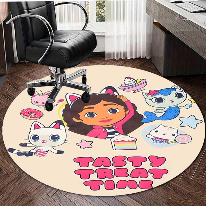 1pc Gaby's Bubble House1 Print Round Carpet Chair Round Carpet Suitable for Bedroom Living Room Home Decorative Carpet