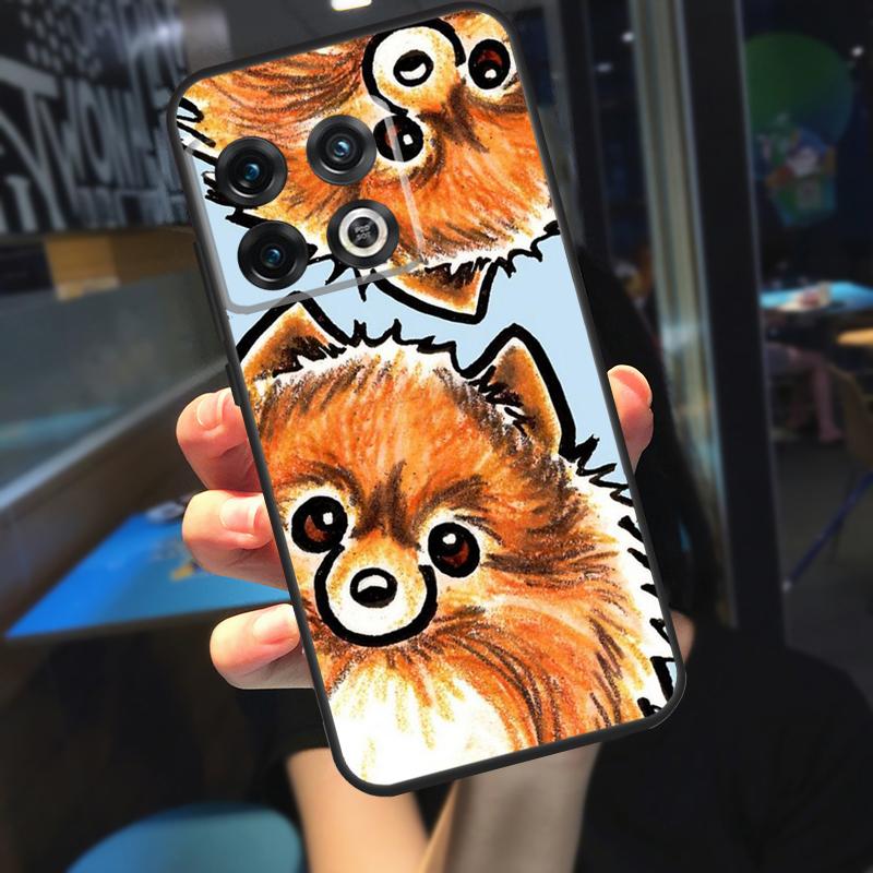 

Pomeranian Watercolor Dog Funda For OnePlus 12R 13 R 12 11 9 10 Pro 8T 9RT 10T OnePlus Nord 4 CE 2 3 Lite N20 N30 Case OnePlus 10T