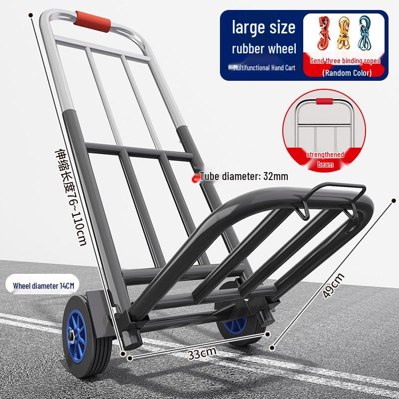 Foldable Hand Cart Trolley for Groceries, Luggage, and Express Delivery