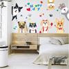 New Cute Animal Dog Wall Stickers Children Room Decoration Background Wall Sticker