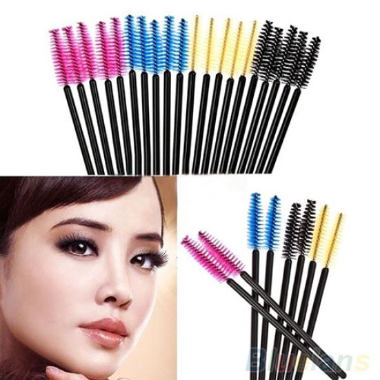 50 Pcs Women's Disposable Eyelash Brushes Lash Curlers Cosmetic Makeup Tools