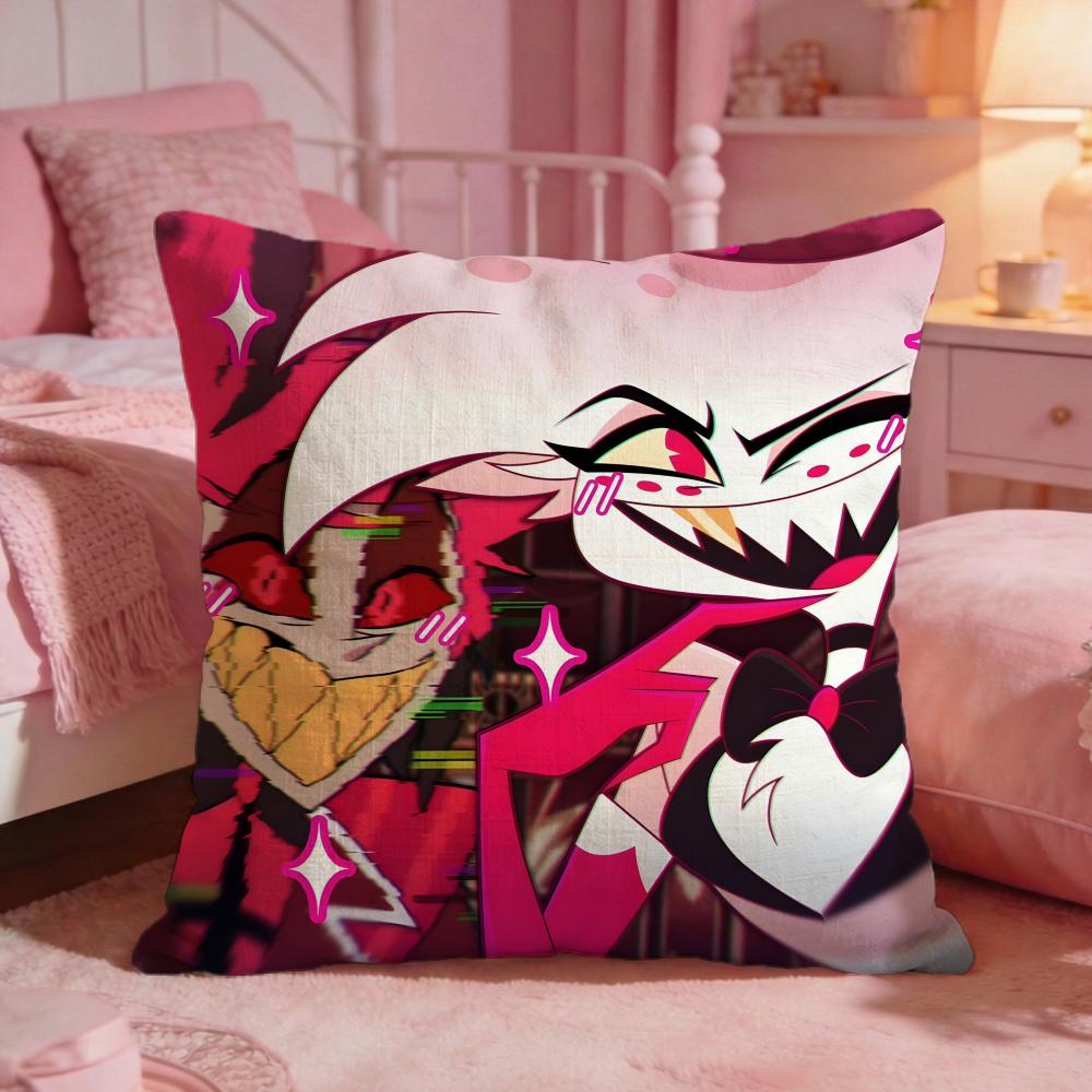 Hazbin HHotels Game Hot Cushion Cover Premium Comfort Reversible Pillow Cove Two In One Design For Any Room Car Interior