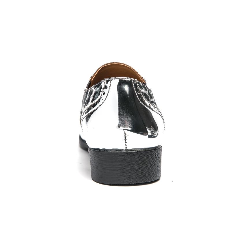 NEW High Quality Retro Men Formal Shiny Leopard Grain Leather Dress Pointed Toe Business Oxford Shoes Wedding Party Footwear