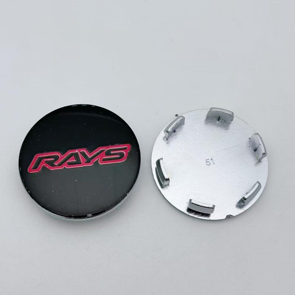 4pcs 51mm Car Wheel Center Caps with Rays Logo Emblem Wheel Rims hub cap Auto Rim Centre Cover Hubcap Car Styling Accessories