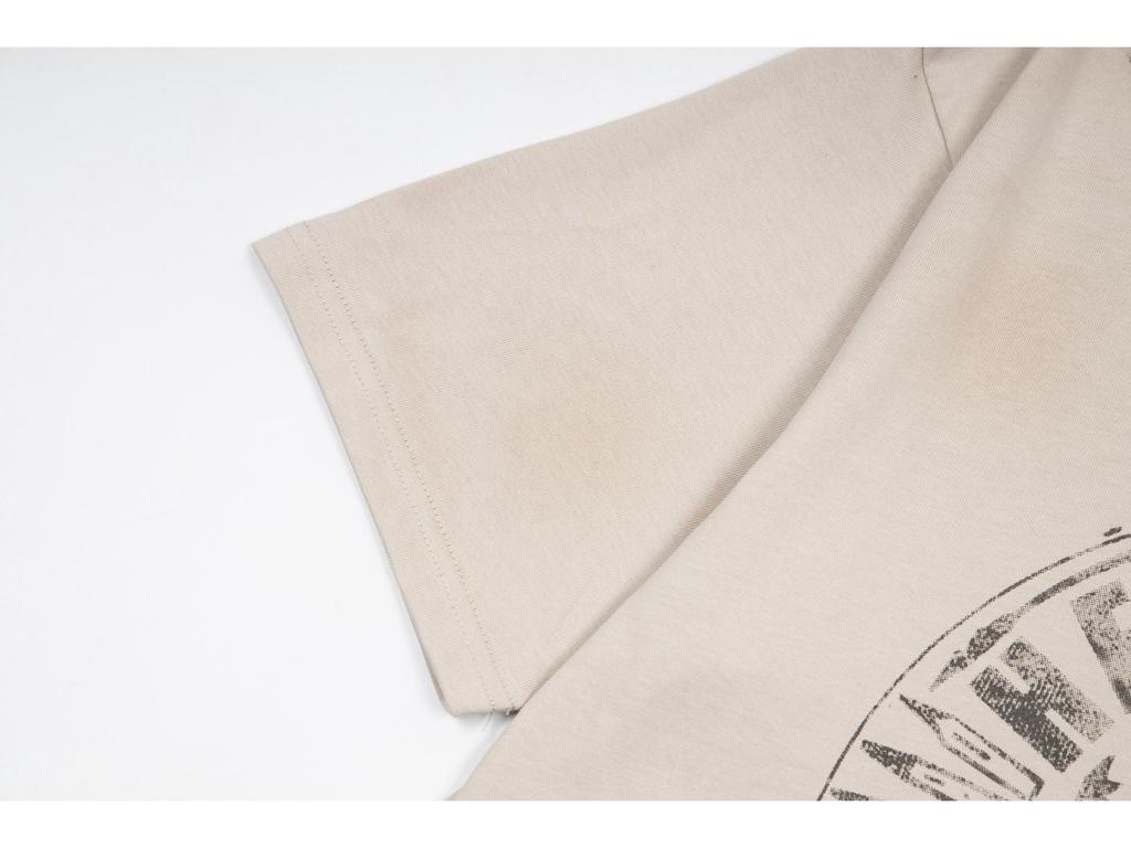 Unisex Double Yarn Cotton T-shirt with Ink Splash Design