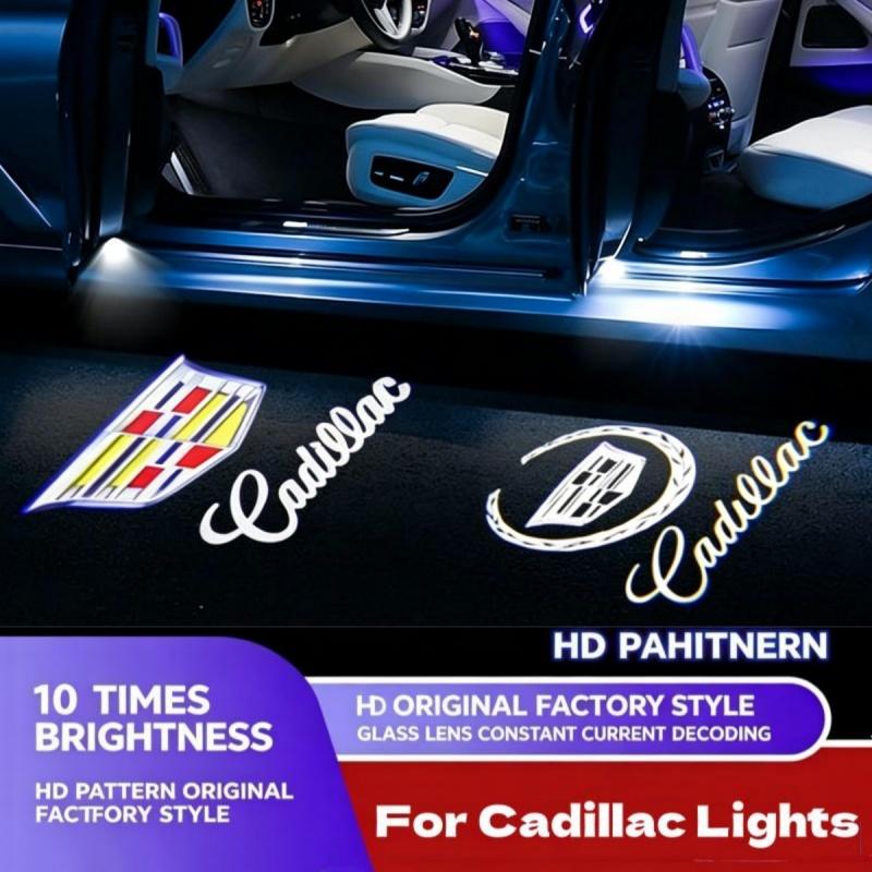 For Cadillac SRX XT4 XT5 XT6 ATS XTS CTS CT6 2013- 2022 2023 2024 Led Emblem Car Door Light Welcome Luces Projector Suitable