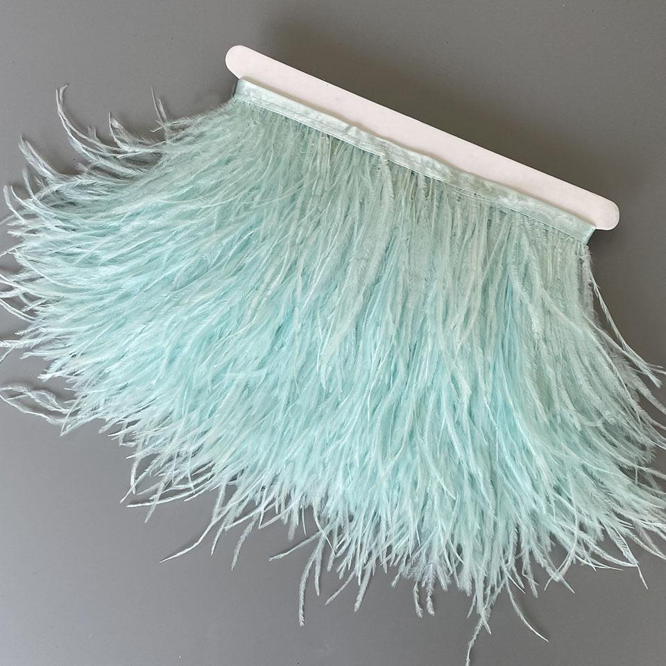 FeatherOstrich Feathers Trim 10 Meter 13-18 CM Feather Plumes Ribbon Selvage For DIY Wedding Dress Decoration Crafts Accessories