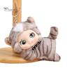 Baby Face Plush Charm Cute Fluffy Animal Pendant Soft Cat Tiger Rabbit Kawaii Key Ring Panda Puppy for Backpack Keys Stress Relief Gift Accessory