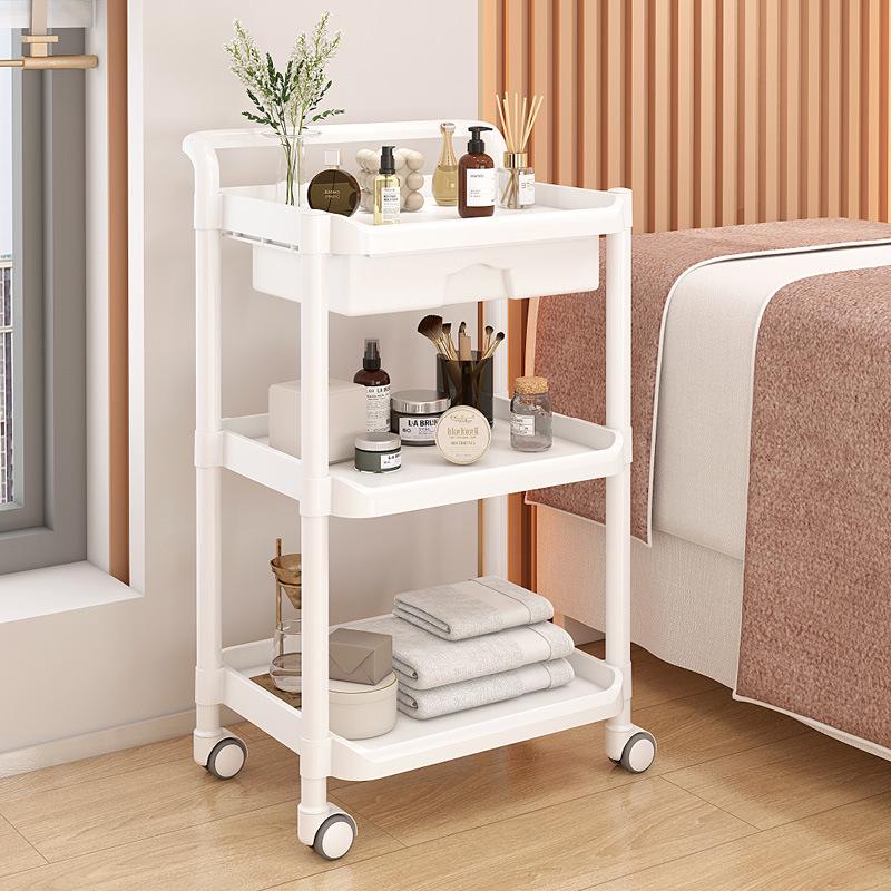 Wózek do salonu piękności: Dwupoziomowy wózek narzędziowy do przedłużania rzęs i artykułów do tatuażu