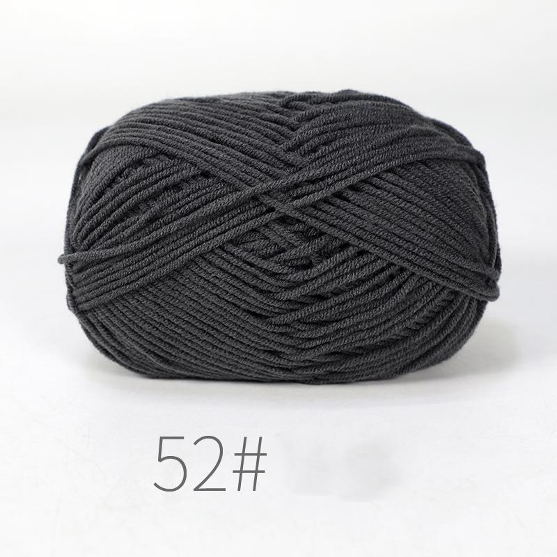 50g di cotone al latte all'uncinetto filato 4 strati per maglieria di lana cucito tinto Lanas per artigianato all'uncinetto cappello maglione bambole sciarpa lavoro a maglia fai da te