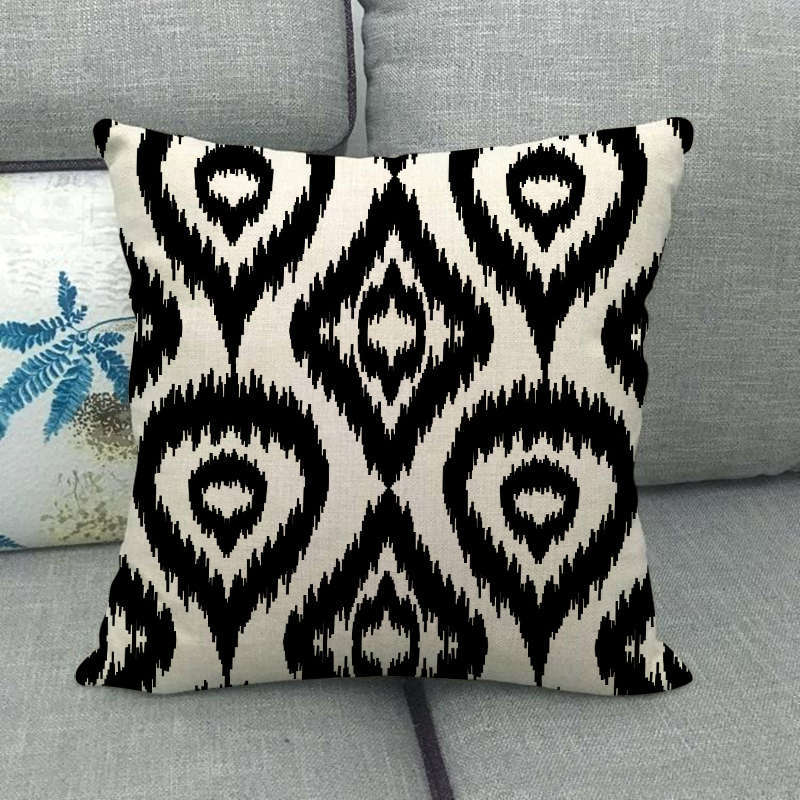 Simple Pattern Series Digital Printing Short Plush Pillow Covers Decorative For Car Sofa Office Cushion Cover Home Goods