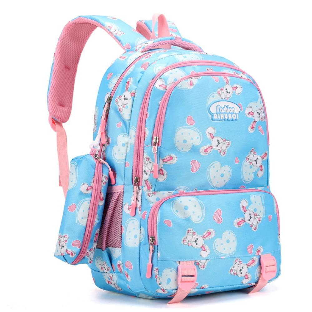 

Love Heart Student Schoolbag Oxford Cloth Large Capacity Backpack Cartoon Shoulders Bag Outdoor синій