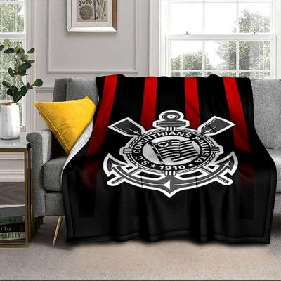 Couverture à Motif Emblème de Club de Football Couverture en Flanelle pour lit, canapé, Camping, Randonnée, Essentiels de Pique-nique, cadeau pour la famille Cadeaux pour Fans