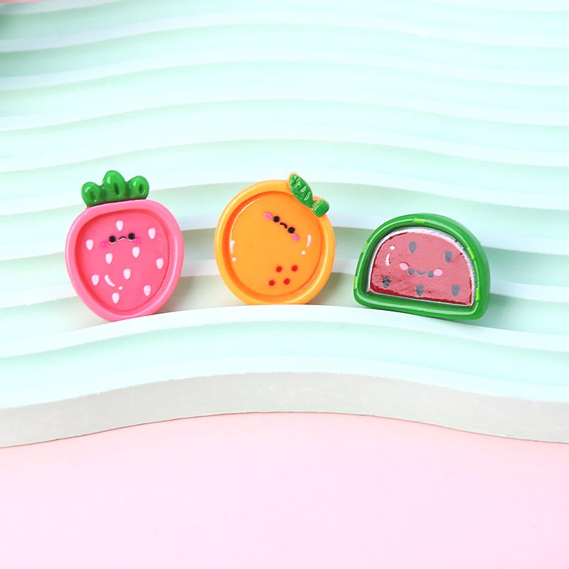 Cartoon Candy Toy Resin Hair & Jewelry Accessories - Fruit Plate, Cream Glue, Keychain, Hair Clip.