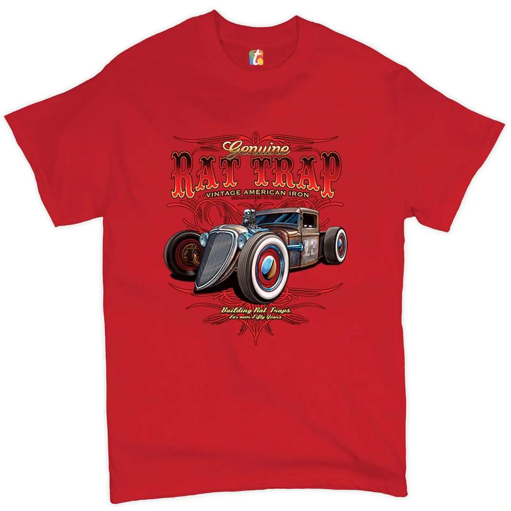 Genuine Rat Trap Route 66 Vintage Hot Rod Old School TShirt Summer Cotton ONeck Short Sleeve Mens T Shirt New S3XL