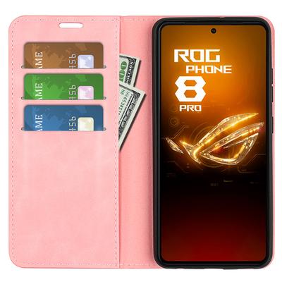 For Asus ROG Phone 8 5G/Phone 8 Pro 5G Case PU Leather Skin Touch Flip Stand View Phone Cover