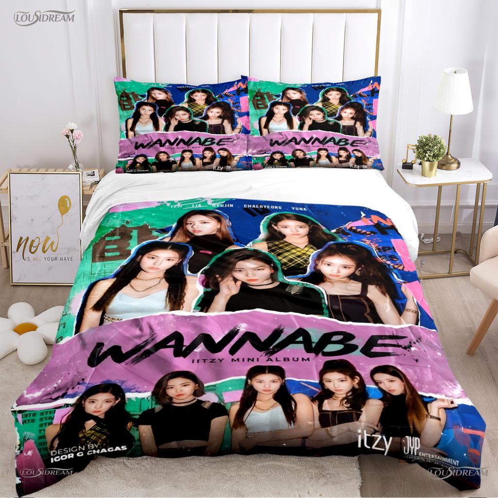 Itzy-Korean Singing Group All Season Duvet Cover Comforter Bedding Set Soft Quilt Cover And Pillowcases Single/Double/Queen/King